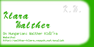 klara walther business card